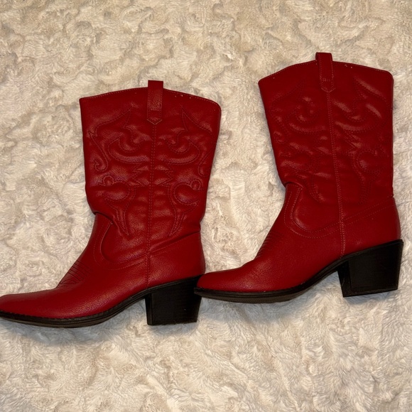 Charles Albert Shoes - Charles Albert Red Western Cowboy Boots